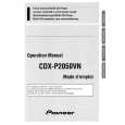 PIONEER CDX-P2050VN Owners Manual