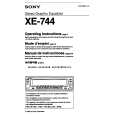 SONY XE-744 Instrukcja Obsługi