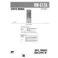 SONY RM612A Instrukcja Serwisowa