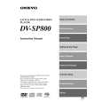 ONKYO DVSP800 Owners Manual