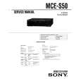 SONY MCE-S50 Instrukcja Serwisowa