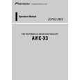 PIONEER AVIC-X3/XU/EW5 Owners Manual