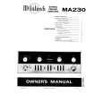 MCINTOSH MA230 Owners Manual