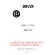 ZANUSSI ZOB690SN Owners Manual