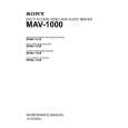 SONY MAV-1000 Service Manual