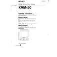 SONY XVM-50 Owners Manual