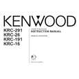 KENWOOD KRC-291 Manual de Usuario