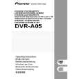 PIONEER DVR-A05/KBXV Owners Manual
