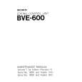 SONY BVE-600 VOLUME 1 Instrukcja Serwisowa