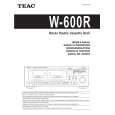 TEAC W600R Owners Manual