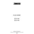 ZANUSSI ZGF981ICX Owners Manual