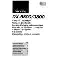 ONKYO DX-3800 Owners Manual