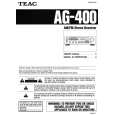 TEAC AG-400 Owners Manual