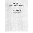 SONY AV-3600 Service Manual