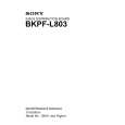 SONY BKPF-L803 Service Manual