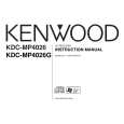 KENWOOD KDC-MP4026 Owners Manual