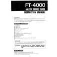 HITACHI FT-4000 Owners Manual