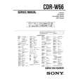 SONY CDR-W66 Service Manual