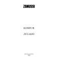 ZANUSSI ZCG6630W Owners Manual
