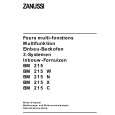 ZANUSSI BM215 Owners Manual ZANUSSI BM215 Owners Manual