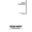 ARTHUR MARTIN ELECTROLUX FE1019W1 Owners Manual