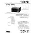 SONY TC-H1700 Instrukcja Serwisowa