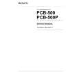 SONY PCB-500 Service Manual