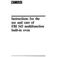 ZANUSSI FBi543W Owners Manual