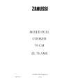 ZANUSSI ZLX76AMS Owners Manual