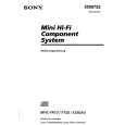 SONY MHC-FR250AV Manual de Usuario