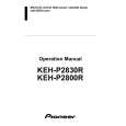 PIONEER KEH-P2830R Owners Manual