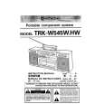 HITACHI TRK-W545WHW Owners Manual