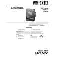 SONY WM-EX112 Instrukcja Serwisowa