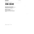 SONY XM-3040 Instrukcja Obsługi