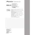 PIONEER IDK-01/TYVPWXCN5 Owners Manual