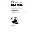 SONY BM-805 Owners Manual