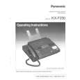 PANASONIC KXF230 Instrukcja Obsługi