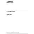 ZANUSSI ZOU882X Owners Manual