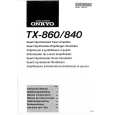 ONKYO TX-860 Instrukcja Obsługi