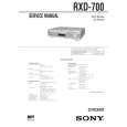 SONY RXD700 Instrukcja Serwisowa