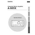 ONKYO A905X Owners Manual