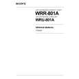 SONY WRU-801A Service Manual