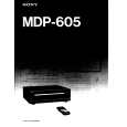SONY MDP-605 Owners Manual