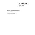 ZANKER ZKK 2616 Owners Manual