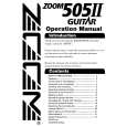 ZOOM 505II_GUITAR Owners Manual