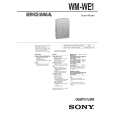 SONY WMWE1 Instrukcja Serwisowa