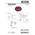 SONY XS-5726 Owners Manual