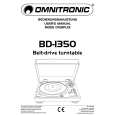 OMNITRONIC BD-1350 V12 Owners Manual