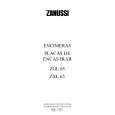 ZANUSSI ZGL65X Owners Manual