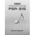 YAMAHA PSR-215 Owners Manual